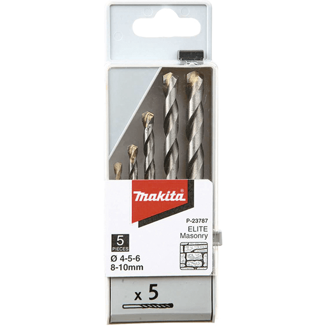 Makita 5 piece assorted elite masonry drill bits set