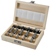 Makita D-47363 5-Piece HSS Forstner Drill Bits Set in Wooden Case