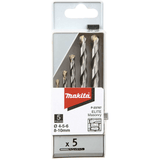 Makita 5 Piece Assorted Elite Masonry Drill Bits Set - P-23787